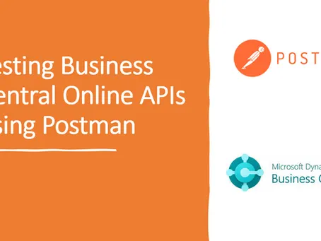 Testing Business Central Online APIs using Postman